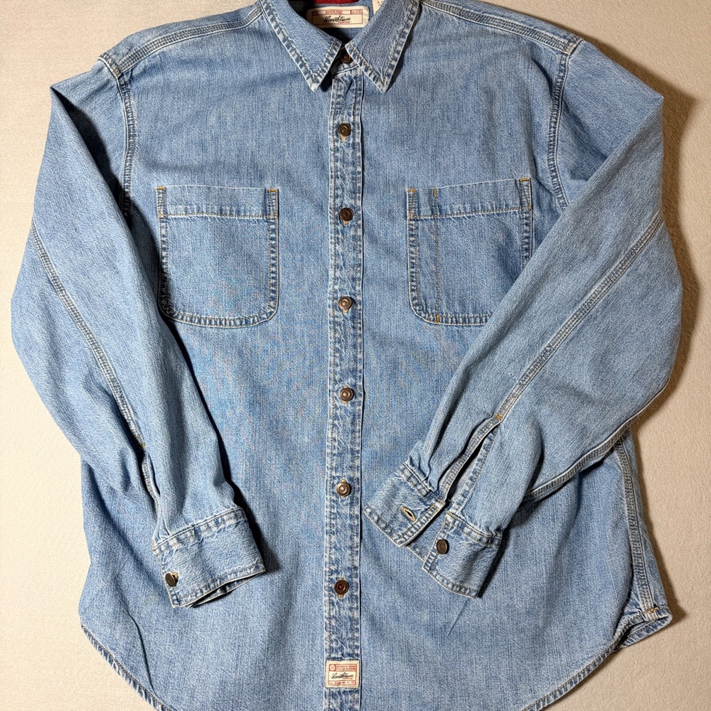 Levi Strauss Signature Denim Long Sleeve Shirt Men’s L 42/44